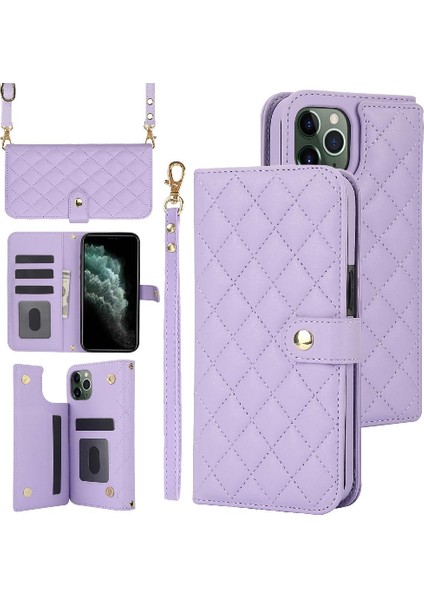 Iphone 11 Için Kılıf Pro Max Anti Hırsızlık Fırça Crossbody Tarzı ile 5 Kart (Yurt Dışından)