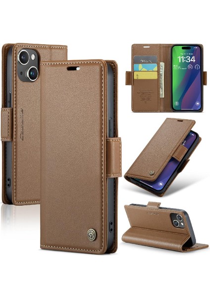 IPhone 15 Artı Anti Dolandırıcılık Kickstand Darbeye Vaka Vaka (Yurt Dışından)