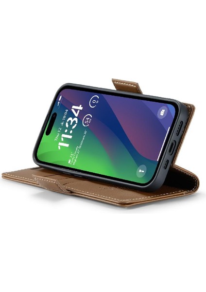 IPhone 15 Artı Anti Dolandırıcılık Kickstand Darbeye Vaka Vaka (Yurt Dışından)