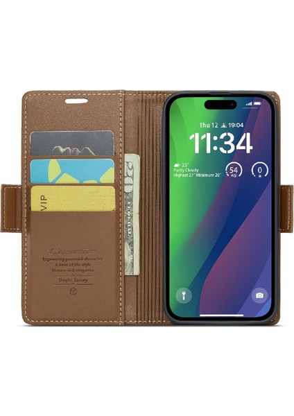 IPhone 15 Artı Anti Dolandırıcılık Kickstand Darbeye Vaka Vaka (Yurt Dışından)