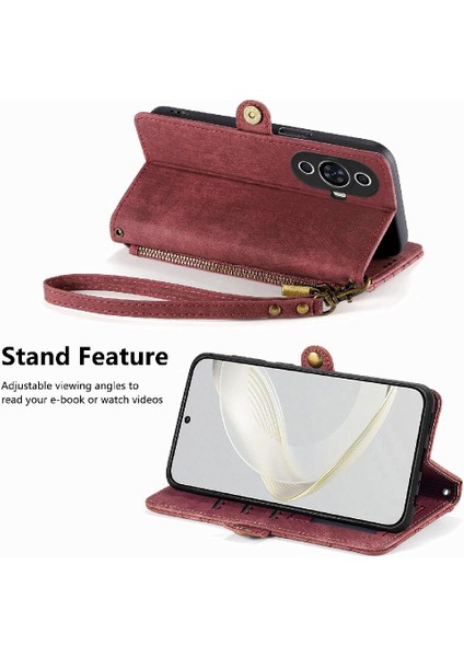 Huawei Nova 11 Için Flip Case Deri Kılıf Cüzdan Kapak Kapak Basit (Yurt Dışından) fırsatları