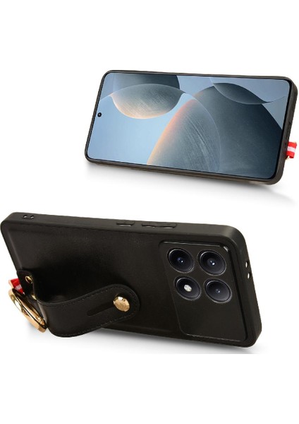 Xiaomi Poco X6 Pro Premium Pu Deri Bilek Kayışı Uyumluluk (Yurt Dışından)