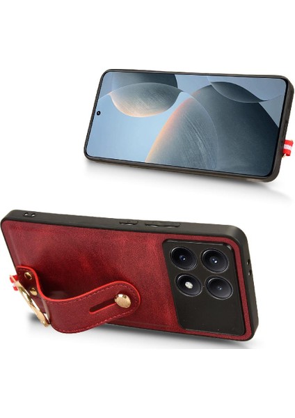 Xiaomi Poco X6 Pro Premium Pu Deri Bilek Kayışı Uyumluluk (Yurt Dışından)