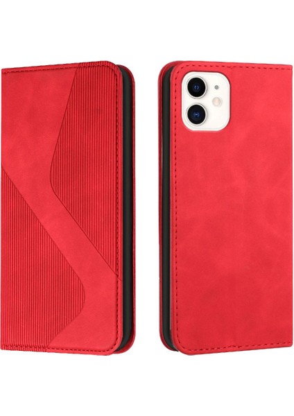 IPhone 12 Için Kılıf Mini Pu Deri Cüzdan Kickstand Manyetik Kart Yuvaları (Yurt Dışından)