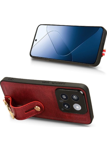 Xiaomi 14 Bilek Kayışı Uyumluluk Kolaylık Premium Pu Deri Kılıf (Yurt Dışından) fırsatları