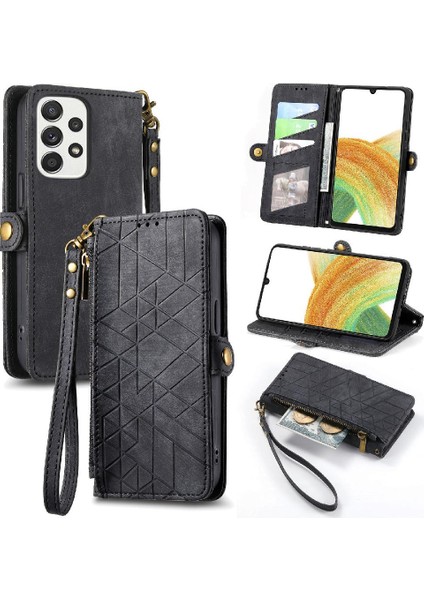 Samsung Galaxy A33 5g Için Flip Case Darbeye Basit Iş Kapak Çevirin (Yurt Dışından)