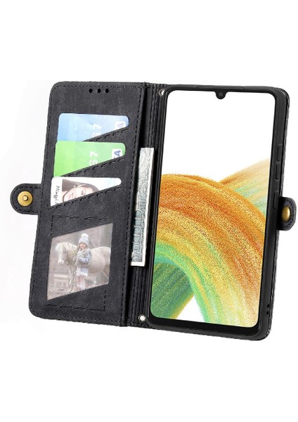 Samsung Galaxy A33 5g Için Flip Case Darbeye Basit Iş Kapak Çevirin (Yurt Dışından) modelleri