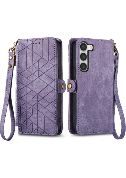 Samsung Galaxy S23 Basit Iş Deri Kılıf Için Flip Case Cüzdan Flip (Yurt Dışından)