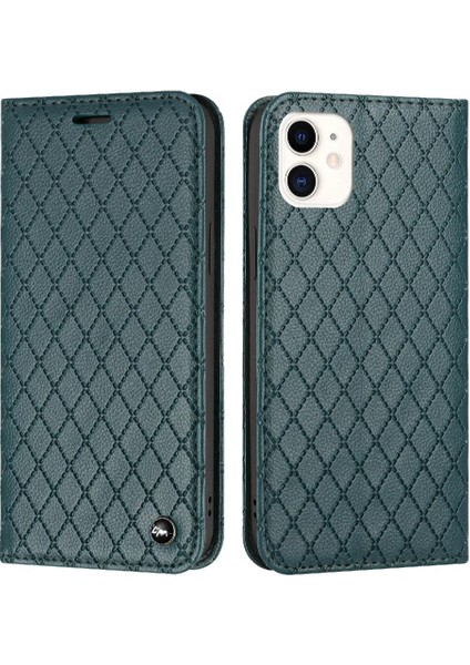 IPhone 12 Için Kılıf Iş Cüzdan Kart Yuvaları Tutucu Manyetik Kabuk Çevirin (Yurt Dışından)