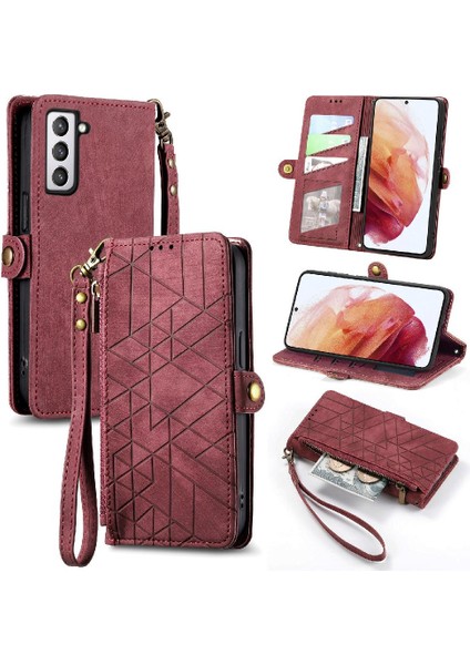 Samsung Galaxy S21 Fe Cüzdan Basit Iş Deri Kılıf Için Flip Case (Yurt Dışından)