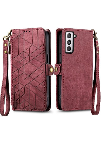 Samsung Galaxy S21 Fe Cüzdan Basit Iş Deri Kılıf Için Flip Case (Yurt Dışından)