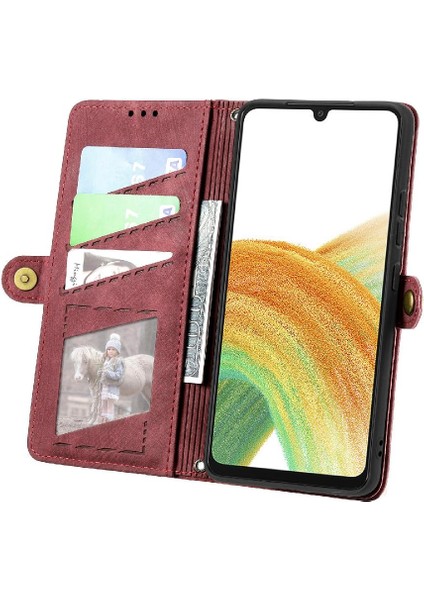 Samsung Galaxy A33 5g Için Flip Case Darbeye Basit Iş Kapak Çevirin (Yurt Dışından) fırsatları