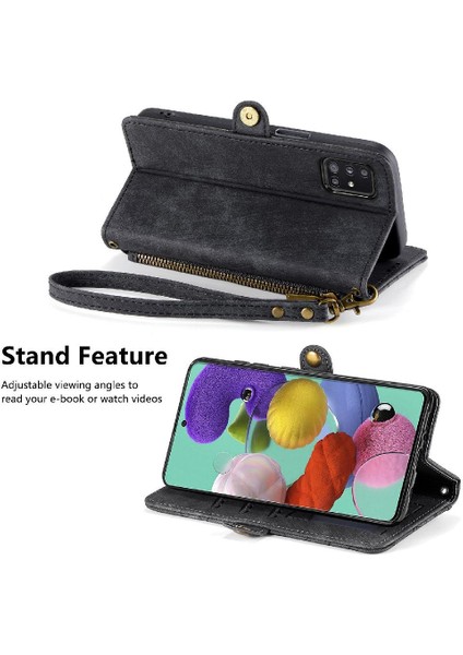 Samsung Galaxy A71 5g Için Flip Case Deri Kılıf Cüzdan Darbeye Basit (Yurt Dışından)