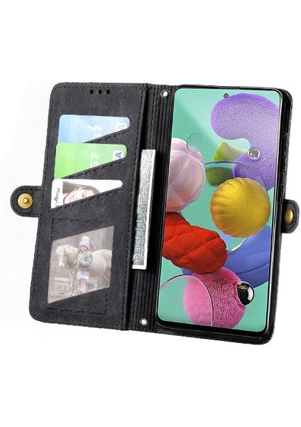 Samsung Galaxy A71 5g Için Flip Case Deri Kılıf Cüzdan Darbeye Basit (Yurt Dışından)