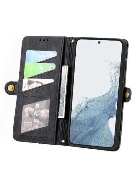 Samsung Galaxy S23 Basit Iş Deri Kılıf Için Flip Case Cüzdan Flip (Yurt Dışından)