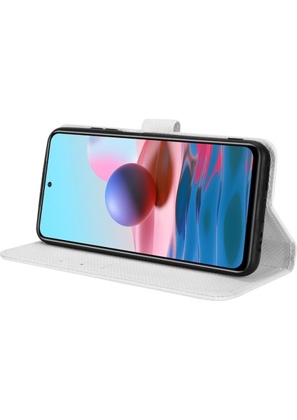 Xiaomi Redmi Not 10 4g Kapak Için Kickstand Manyetik Cüzdan Kart (Yurt Dışından)