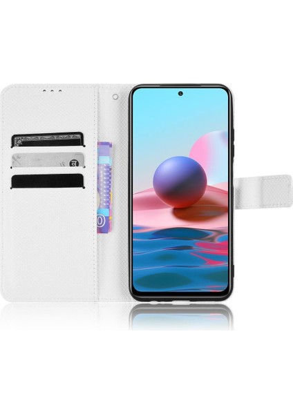 Xiaomi Redmi Not 10 4g Kapak Için Kickstand Manyetik Cüzdan Kart (Yurt Dışından)
