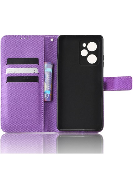 Xiaomi Poco X5 Pro Için Kılıf Kapak Kart Tutucu Kickstand Manyetik Cüzdan (Yurt Dışından)