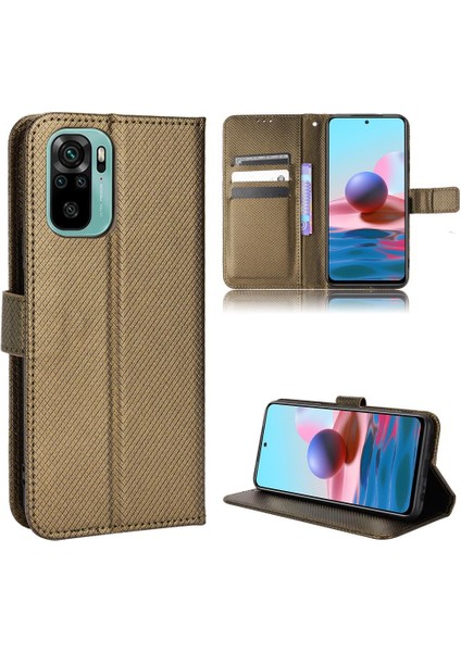 Xiaomi Redmi Not 10 4g Kapak Için Kickstand Manyetik Cüzdan Kart (Yurt Dışından)