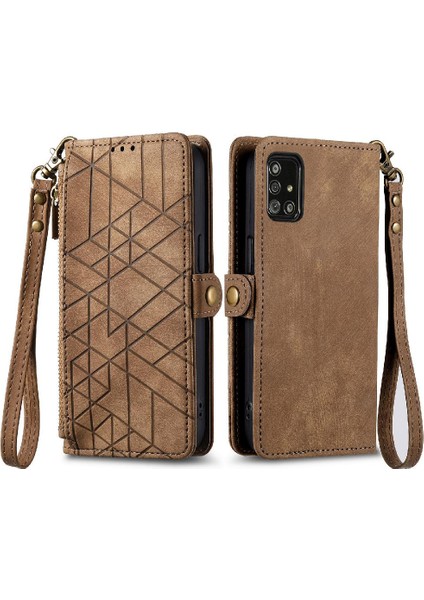Samsung Galaxy A71 5g Için Flip Case Deri Kılıf Cüzdan Darbeye Basit (Yurt Dışından)
