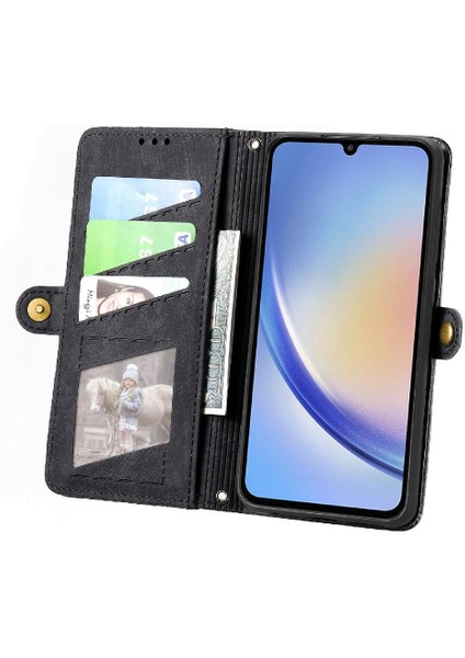 Samsung Galaxy A34 5g Için Flip Case Darbeye Cüzdan Kapak Kapak Basit (Yurt Dışından) indirimleri