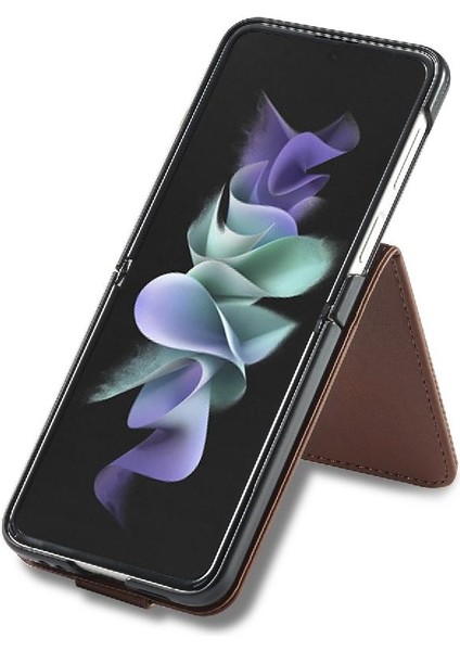 Samsung Galaxy Z Flip 3 Kart Yuvaları Cüzdan Tutucu ile Buzağı Flip (Yurt Dışından)