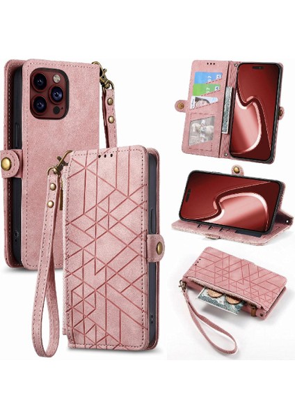 IPhone 15 Için Flip Case Pro Darbeye Kapak Kapak Cüzdan Basit Iş (Yurt Dışından)