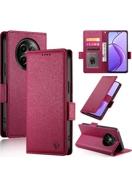 Realme 12 5g Günlük Kullanım Için Flip Case Iş Cüzdan Kart Yuvaları Flip (Yurt Dışından) modelleri