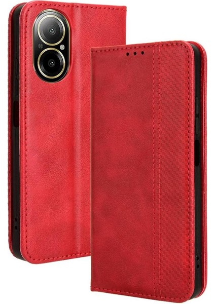 Realme 12 Lite 4g Cüzdan Pu Deri Manyetik Kapatma Için Kılıf (Yurt Dışından)