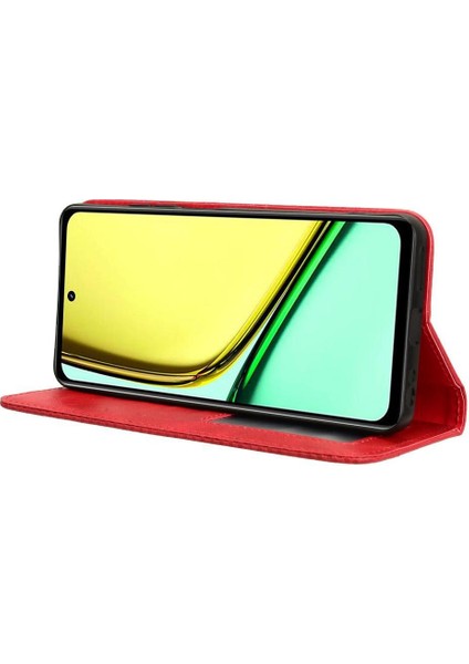 Realme 12 Lite 4g Cüzdan Pu Deri Manyetik Kapatma Için Kılıf (Yurt Dışından)