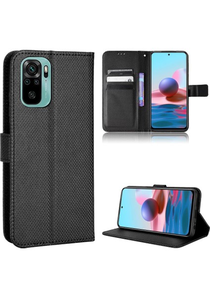 Xiaomi Redmi Not 10 4g Kapak Için Kickstand Manyetik Cüzdan Kart (Yurt Dışından)