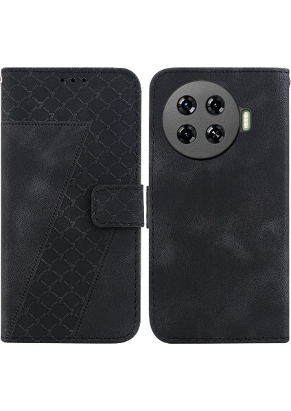 Tecno Spark 20 Pro Artı 4g Flip Folio Kapak Için Telefon Kılıfı Kabartmalı Pu (Yurt Dışından)