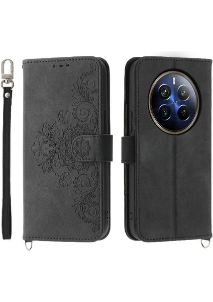 Realme 12 Pro Artı 5g Kabartmalı Darbeye Bileklik Çoklu Için Flip Case (Yurt Dışından)