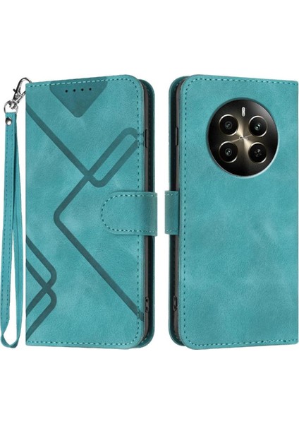 Kart Yuvası Standı ile Realme 12 Pro Için Flip Case Pu Deri Manyetik Kapak (Yurt Dışından)