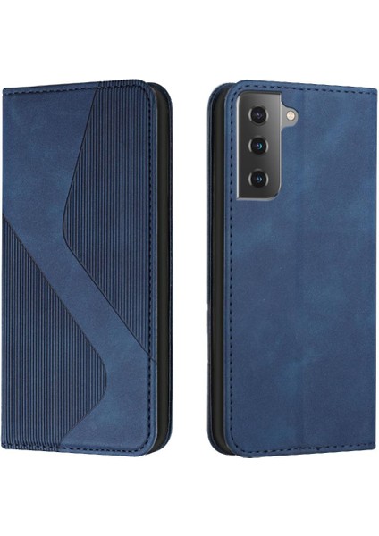 Samsung Galaxy S22 Pu Deri Folio Kapak Cüzdan Kickstand Kart (Yurt Dışından)