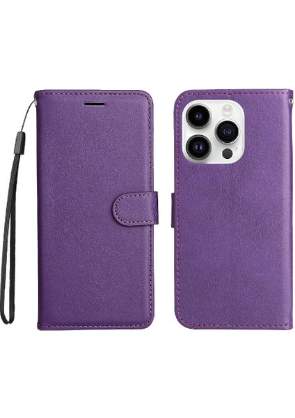 Iphone 15 Pro Için Flip Case Yüksek Kaliteli Deri Iş Cüzdan Telefon (Yurt Dışından)