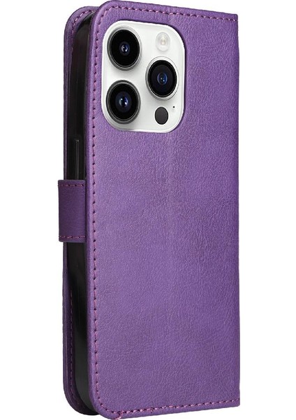 Iphone 15 Pro Için Flip Case Yüksek Kaliteli Deri Iş Cüzdan Telefon (Yurt Dışından)