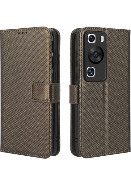 Huawei Için Kılıf P60/P60 Pro Kapak Kickstand Manyetik Cüzdan Kart Tutucu (Yurt Dışından)