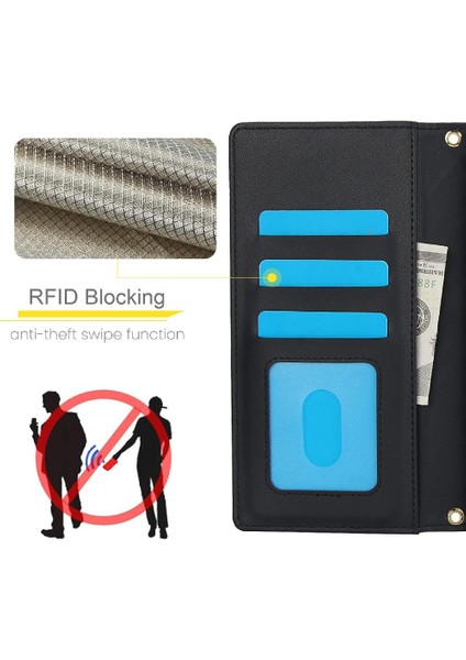 Samsung Galaxy S21 Ultra Crossbody Tarzı 5 Kart Yuvaları ile Cüzdan (Yurt Dışından) modelleri