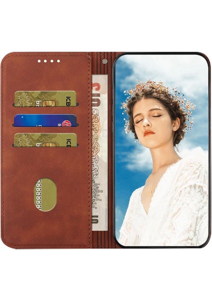 Samsung Galaxy S23 Artı Folio Flip Kart Yuvaları Tutucu Manyetik Pu (Yurt Dışından)