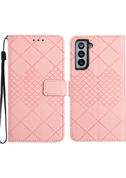 Samsung Galaxy S22 Elmas Kabartmalı Kart Yuvası Standı Cüzdan Için Flip Case (Yurt Dışından)