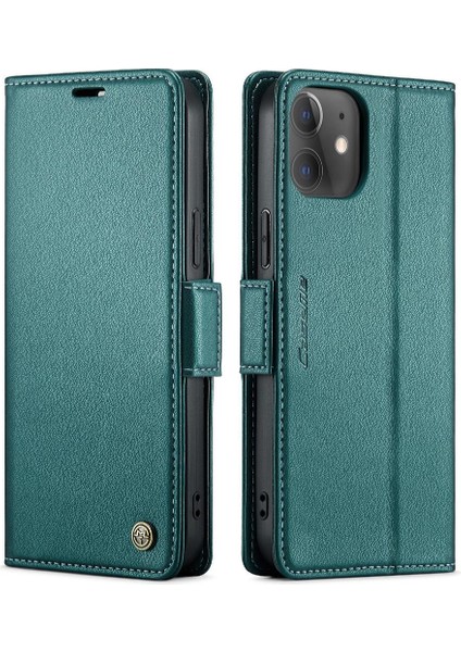 IPhone 12 Mini Cüzdan Kılıf Anti Dolandırıcılık Kart Yuvası Darbeye Dayanıklı (Yurt Dışından)