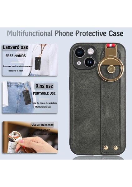 IPhone 12 Için Kılıf Mini Bilek Kayışı Kolaylık Uyumluluk Premium Pu (Yurt Dışından)