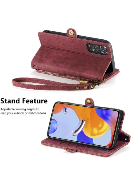 Xiaomi Redmi Not 11 Için Flip Case Pro Darbeye Cüzdan Kapak Kılıfı (Yurt Dışından)