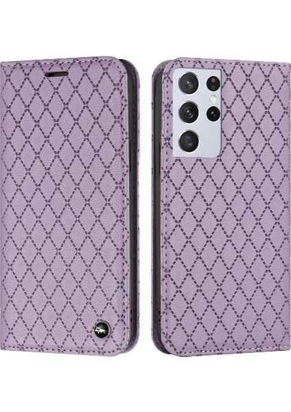 Samsung Galaxy S21 Ultra Flip Kart Yuvaları Tutucu Cüzdan Iş Için Kılıf (Yurt Dışından)