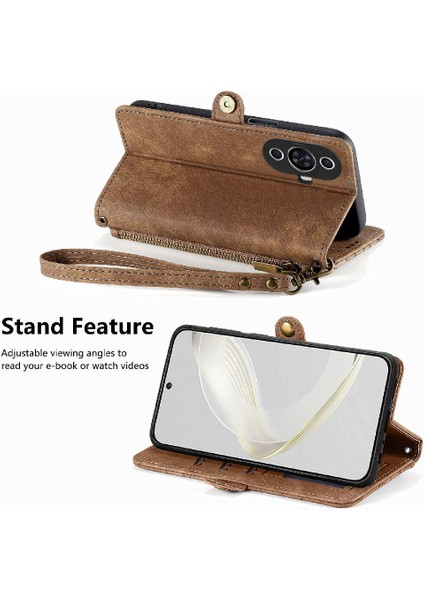 Huawei Nova 11 Için Flip Case Deri Kılıf Cüzdan Kapak Kapak Basit (Yurt Dışından) fırsatları