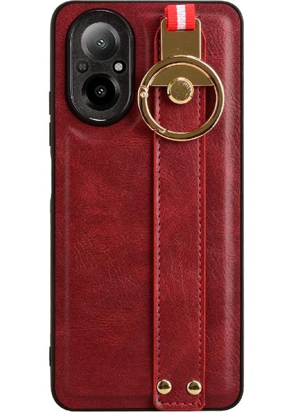 Realme C67 4g Kolaylık Uyumluluk Bilek Kayışı Premium Pu Için Kılıf (Yurt Dışından)