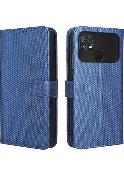 Xiaomi Poco C40 Kapak Kart Tutucu Kickstand Manyetik Cüzdan (Yurt Dışından)