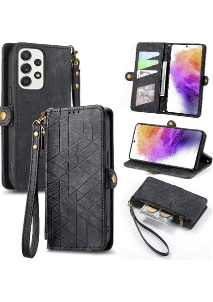 Samsung Galaxy A73 5g Darbeye Kapak Kapak Basit Iş Için Flip Case (Yurt Dışından)