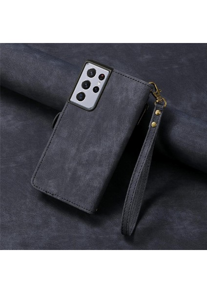 Samsung Galaxy S21 Ultra Darbeye Deri Kılıf Için Flip Case Basit (Yurt Dışından) fırsatları